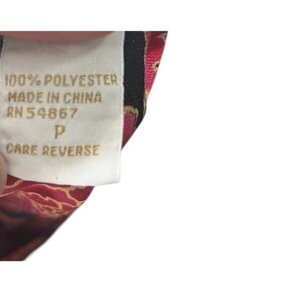 Vtg Victoria’s Secret Sleep Gown Small Peekaboo Black Red Rose Floral Lingerie - Picture 11 of 11